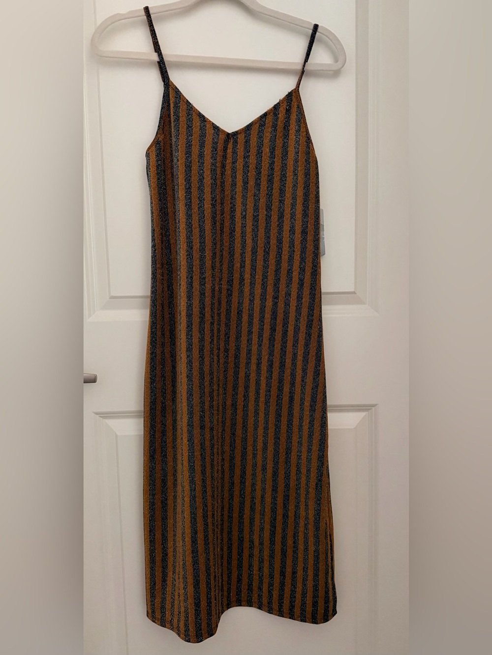 NWT Striped Brown and Black Maxi Dress Nordstrom